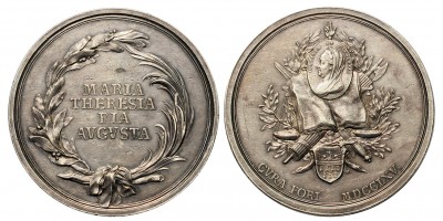 Mária Terézia polgári törvények reformja Erdélyben ezüst emlékérem 1765